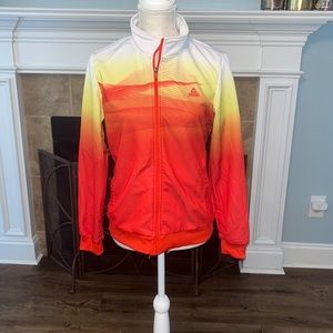 Peak Performance Red Orange Gradient Zip-Up Jacket